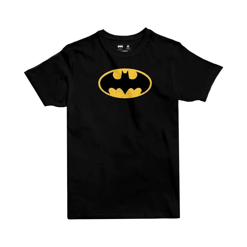 Jobedu Batman Logo Men's T-shirt - Black - تي-شيرت - Size:Large